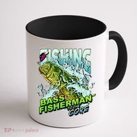 Bass Fisherman To The Core Coffee Mug thumb 1