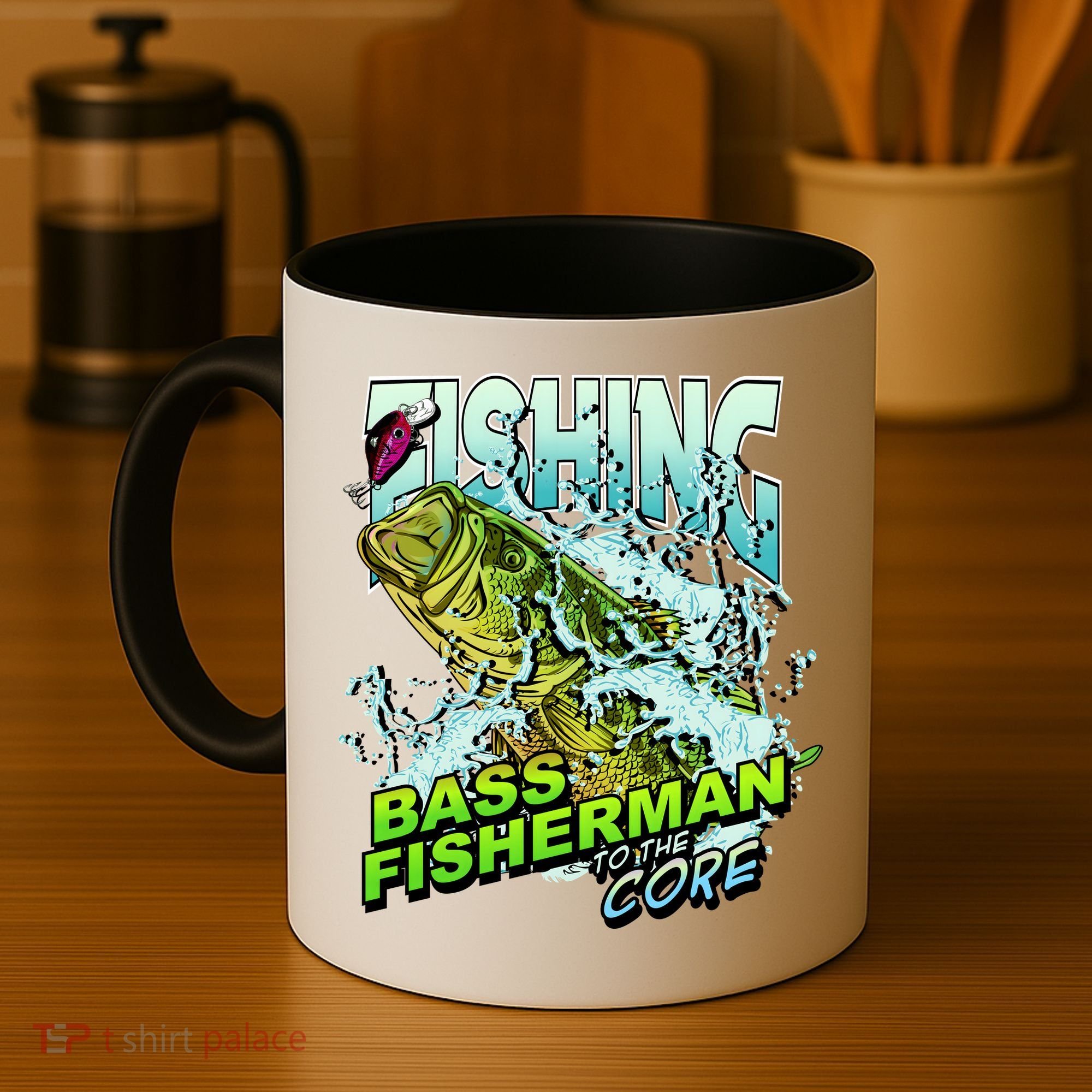 Bass Fisherman To The Core Coffee Mug