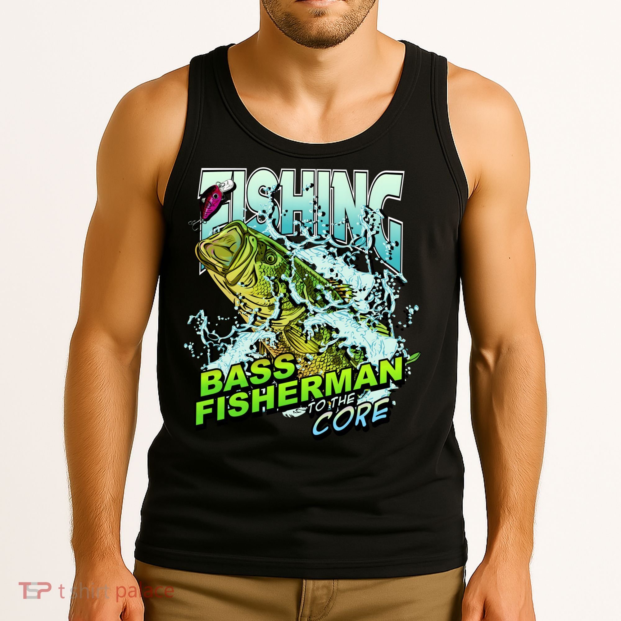 Bass Fisherman To The Core Tank Top