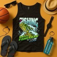 Bass Fisherman To The Core Tank Top thumb 4