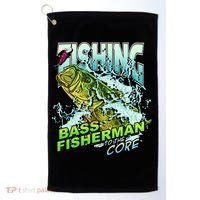 Bass Fisherman To The Core Golf Towel thumb 0