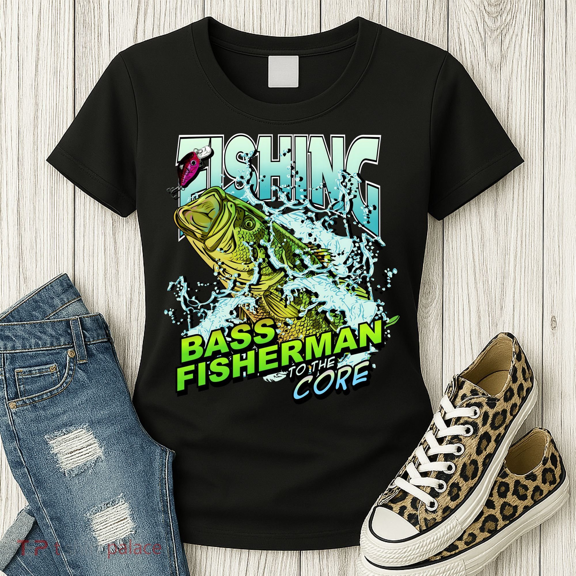 Bass Fisherman To The Core Women's T-Shirt