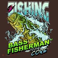 Bass Fisherman To The Core Mousepad thumb 1