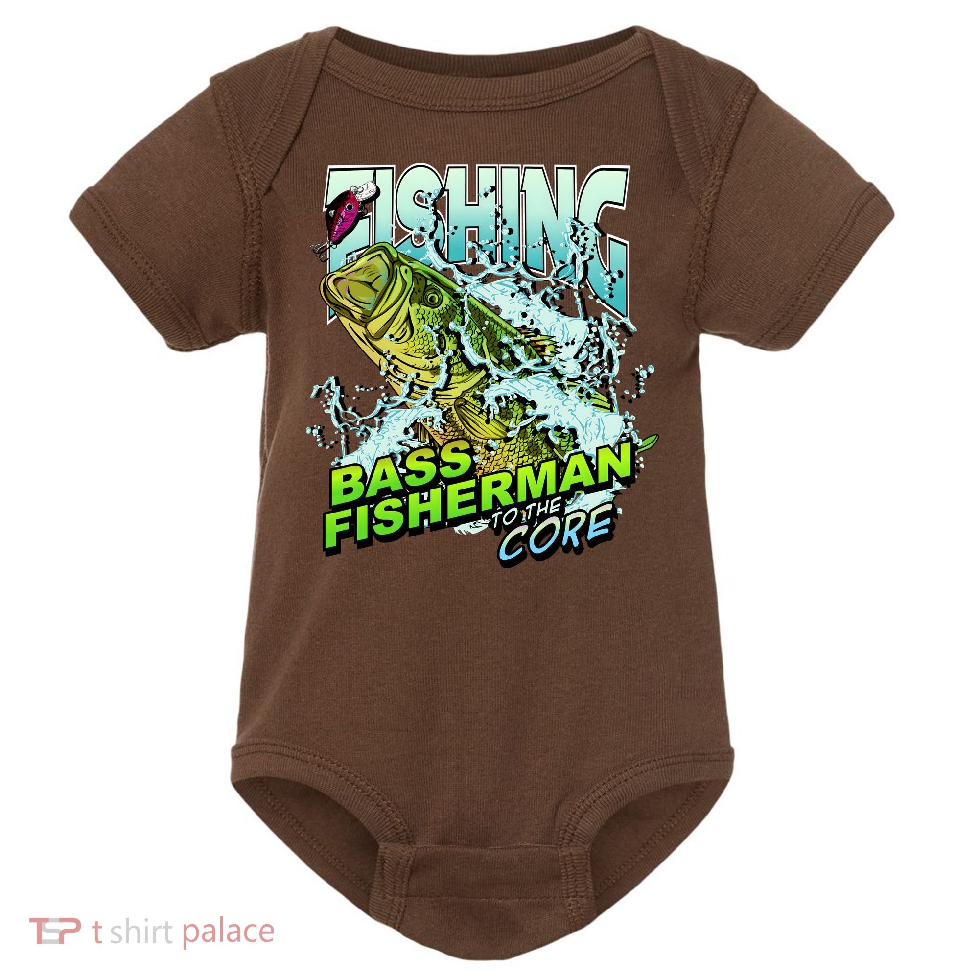 Bass Fisherman To The Core Baby Bodysuit