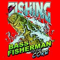 Bass Fisherman To The Core Santa Hat thumb 1