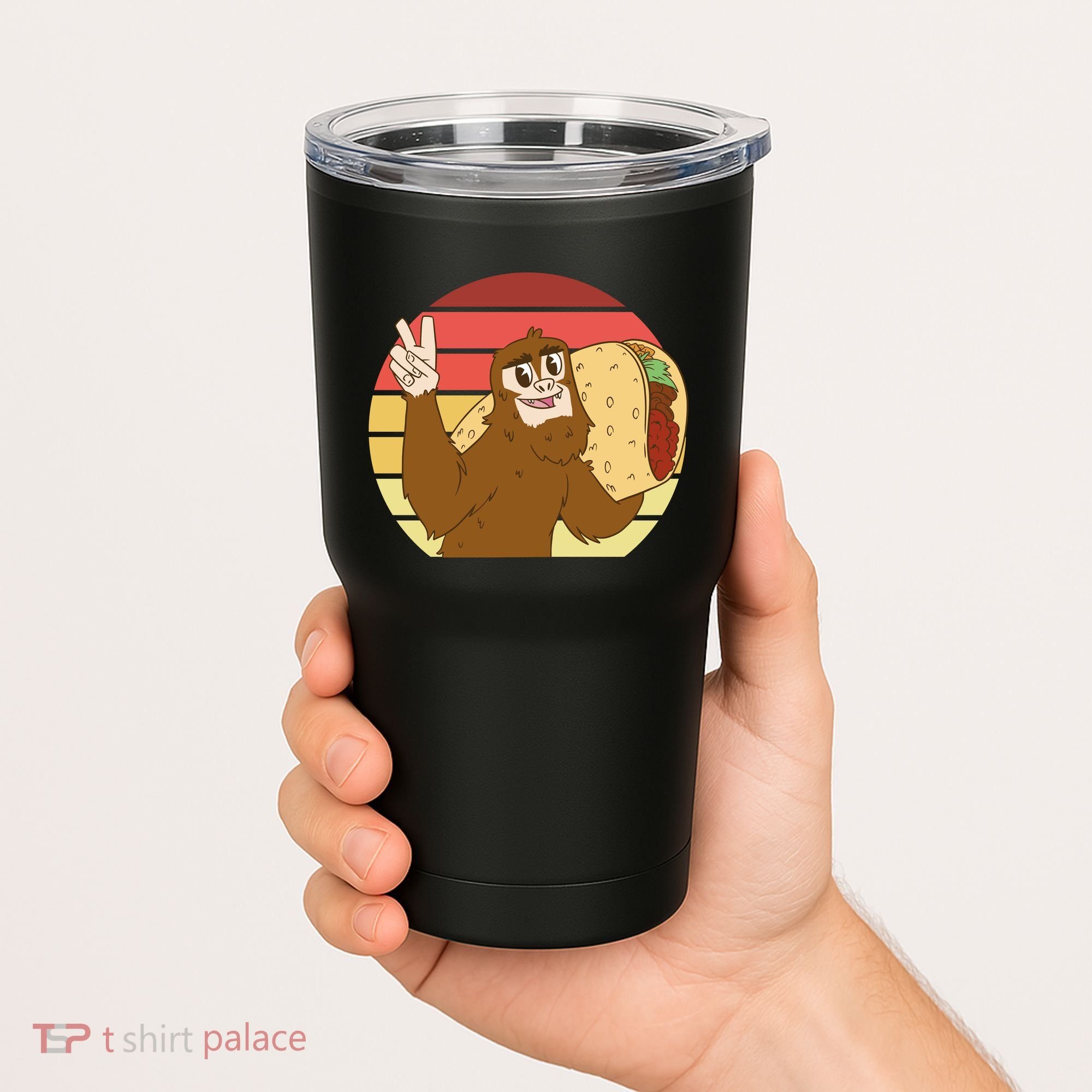 Big Foot Taco Peace Out Sunset Tumbler