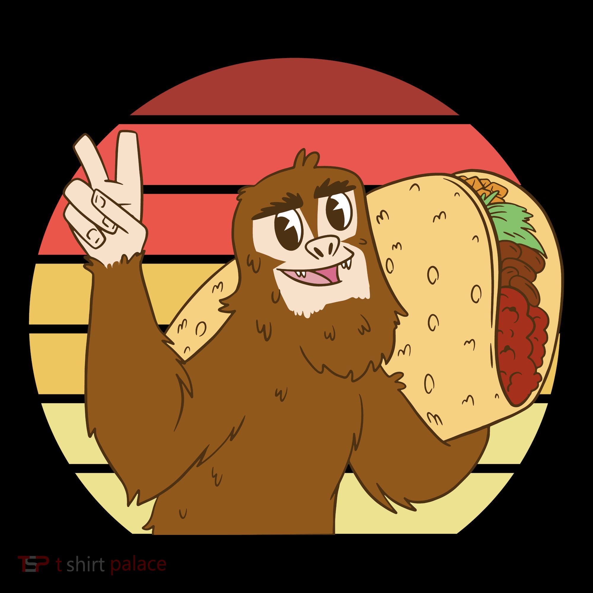 Big Foot Taco Peace Out Sunset Ornament