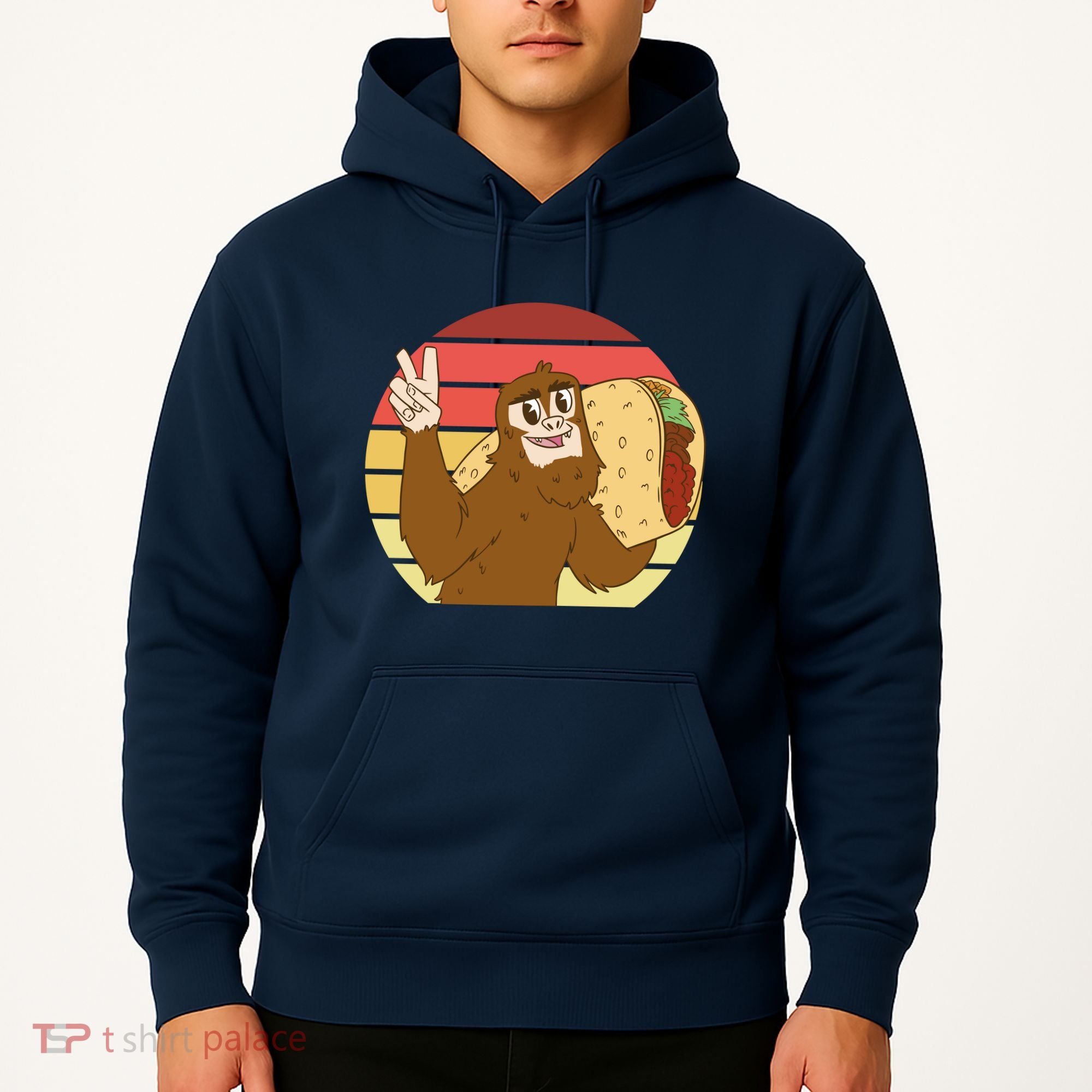 Big Foot Taco Peace Out Sunset Hoodie