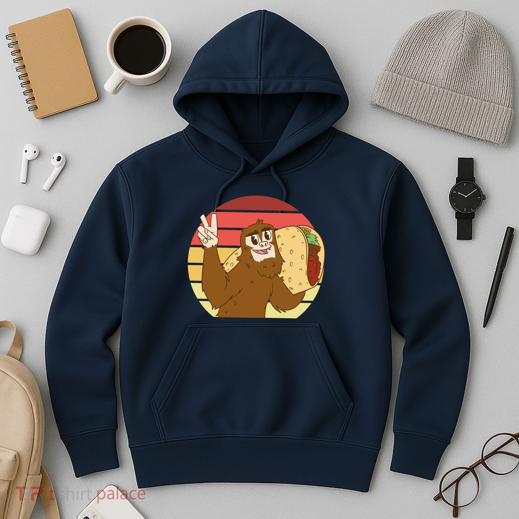 Big Foot Taco Peace Out Sunset Hoodie