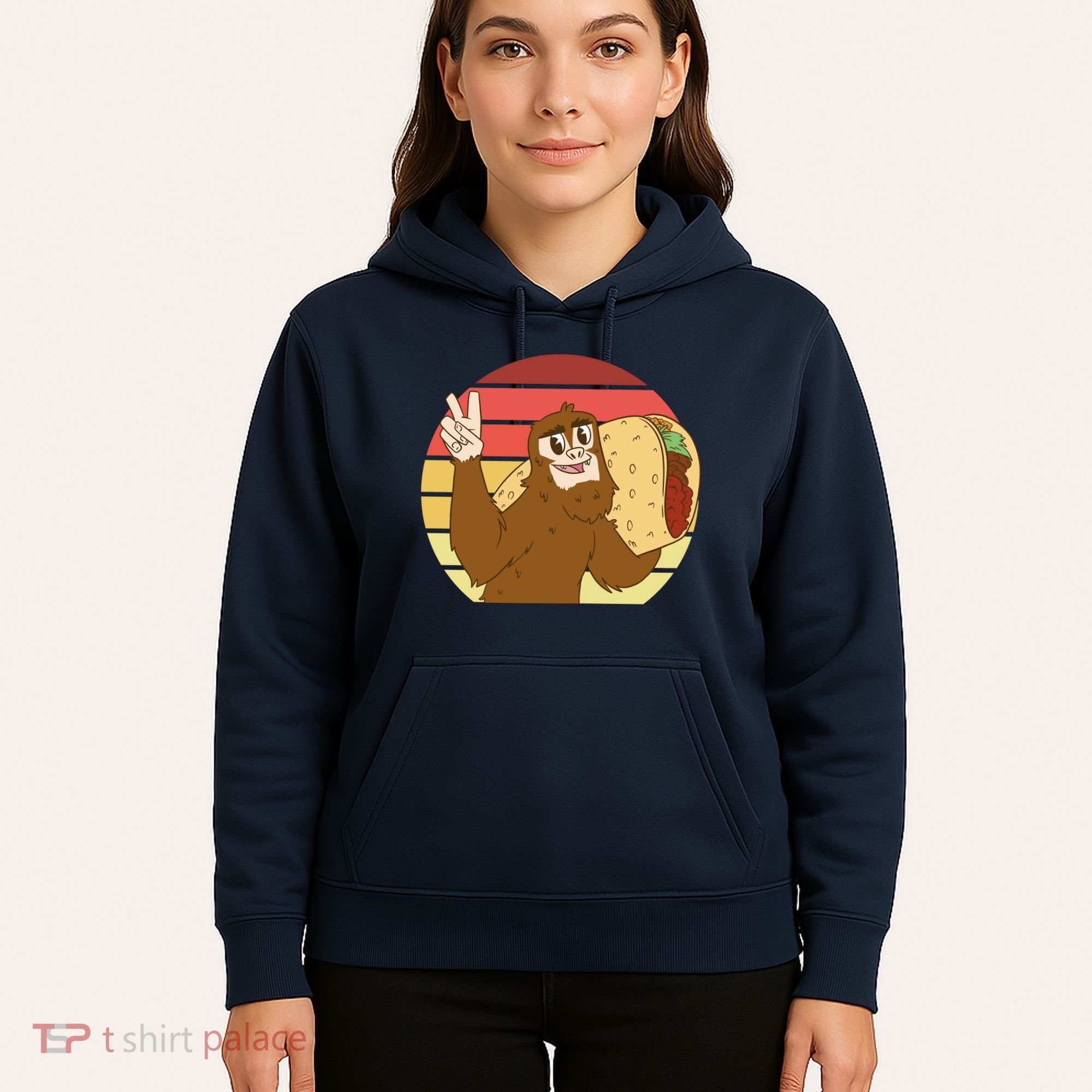 Big Foot Taco Peace Out Sunset Hoodie