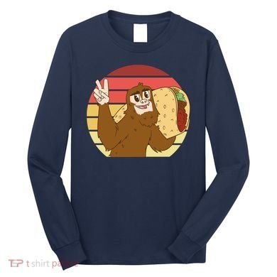 Big Foot Taco Peace Out Sunset Long Sleeve Shirt