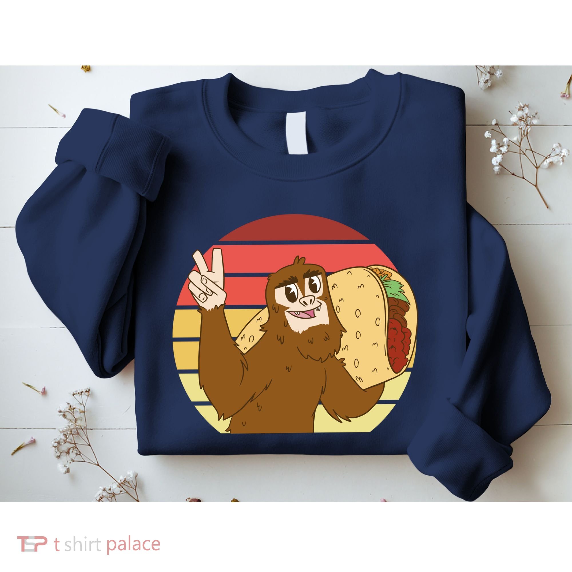 Big Foot Taco Peace Out Sunset Sweatshirt
