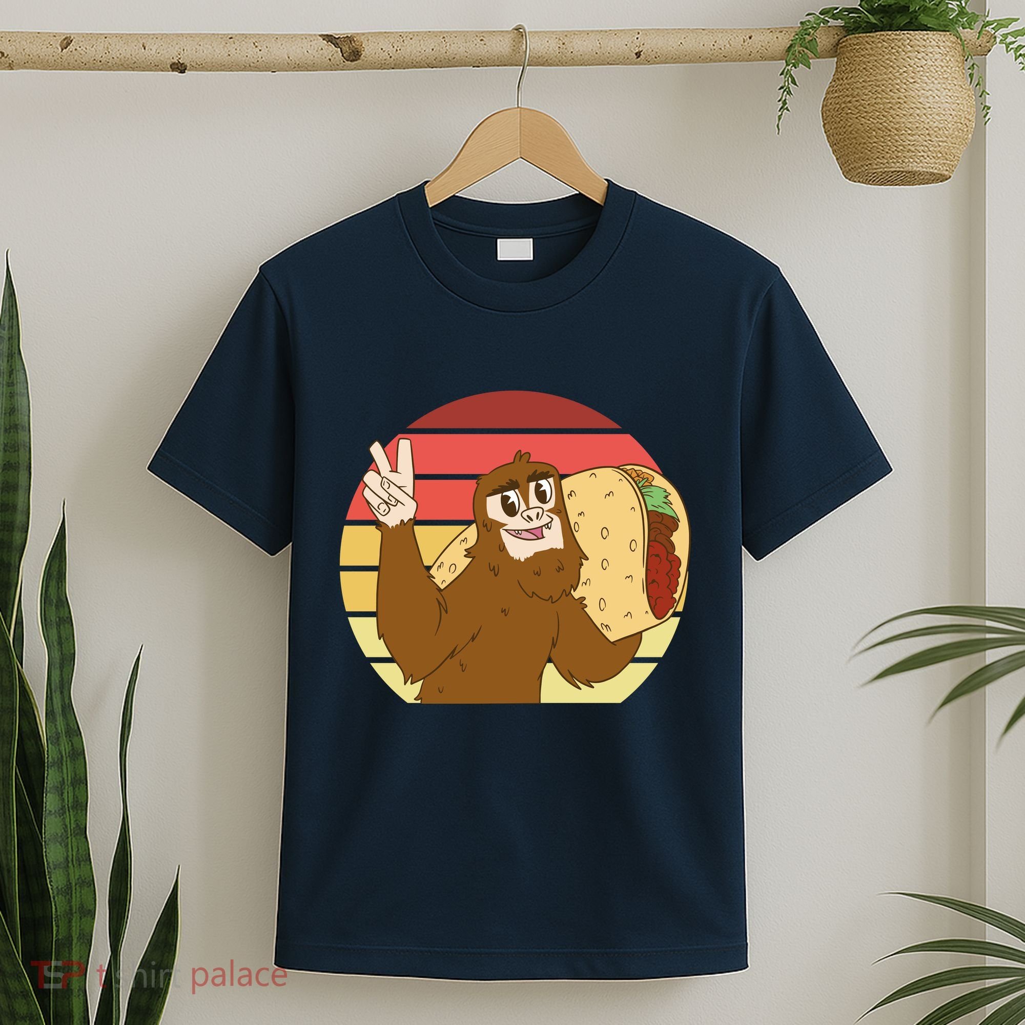 Big Foot Taco Peace Out Sunset T-Shirt