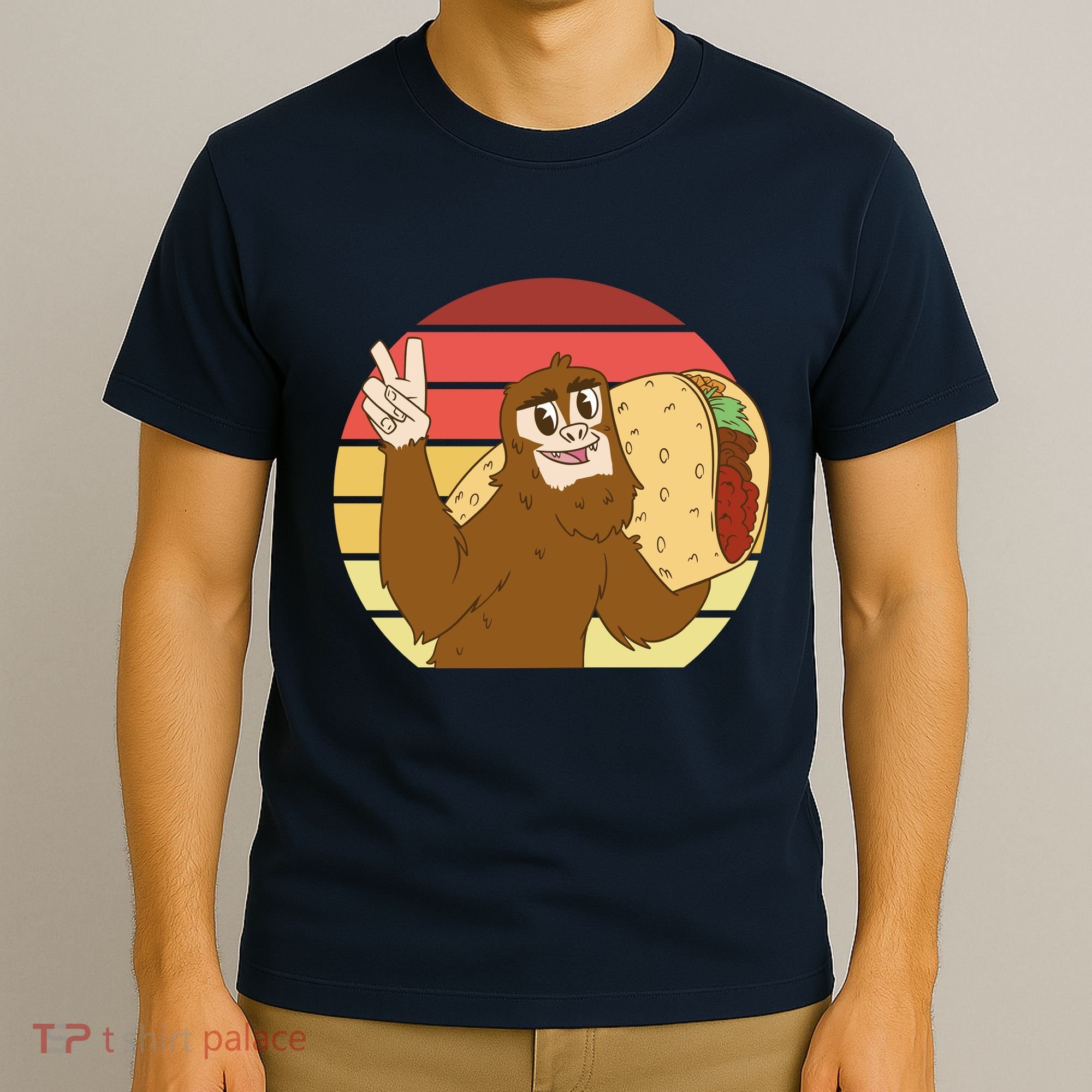 Big Foot Taco Peace Out Sunset T-Shirt