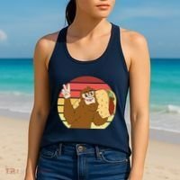 Big Foot Taco Peace Out Sunset Women's Tank Top thumb 2