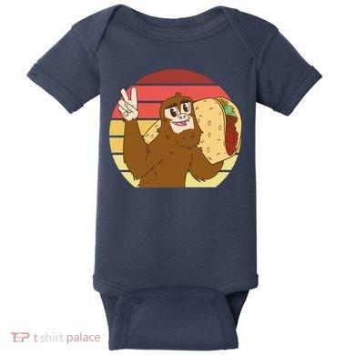 Big Foot Taco Peace Out Sunset Baby Bodysuit