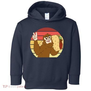 Big Foot Taco Peace Out Sunset Toddler Hoodie