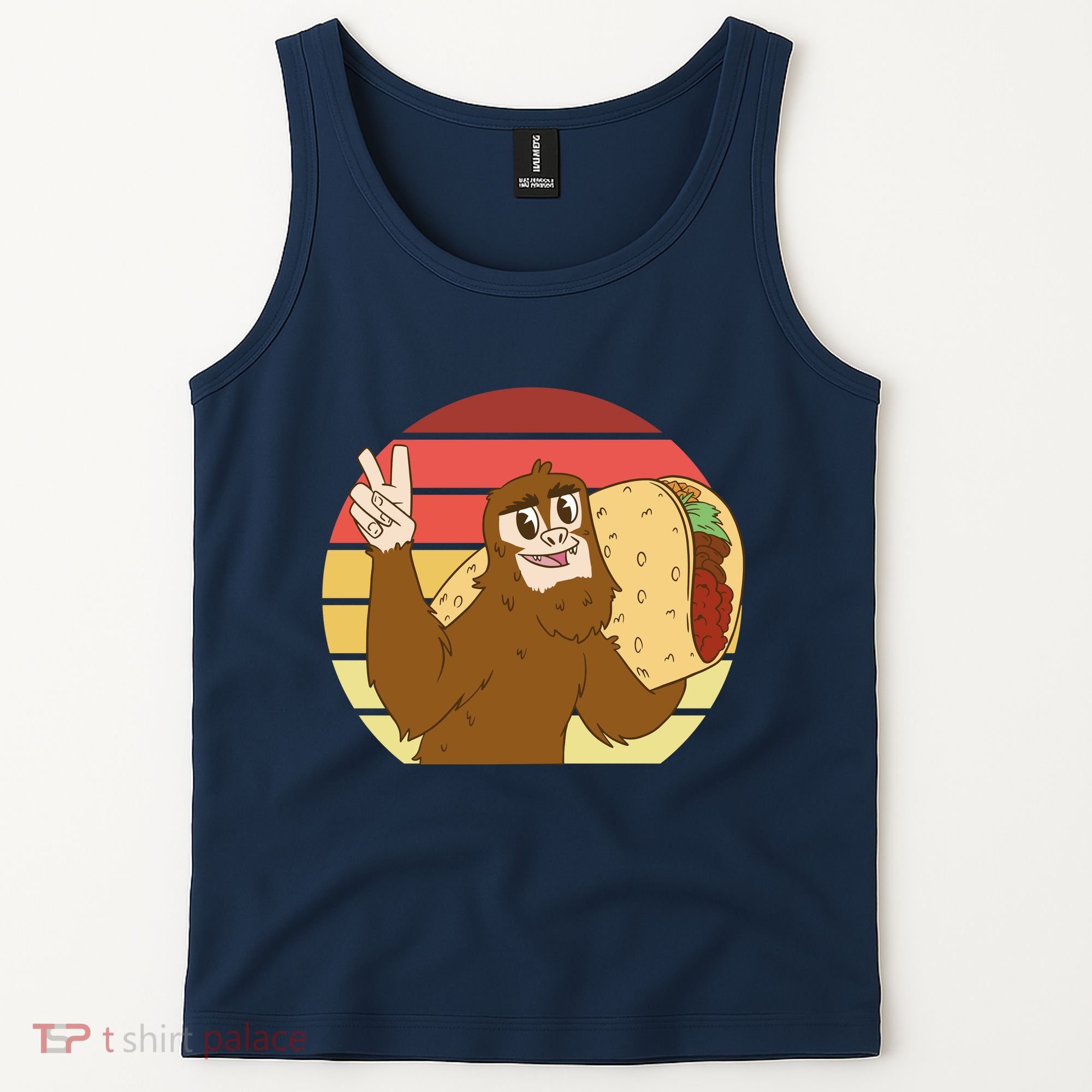 Big Foot Taco Peace Out Sunset Tank Top