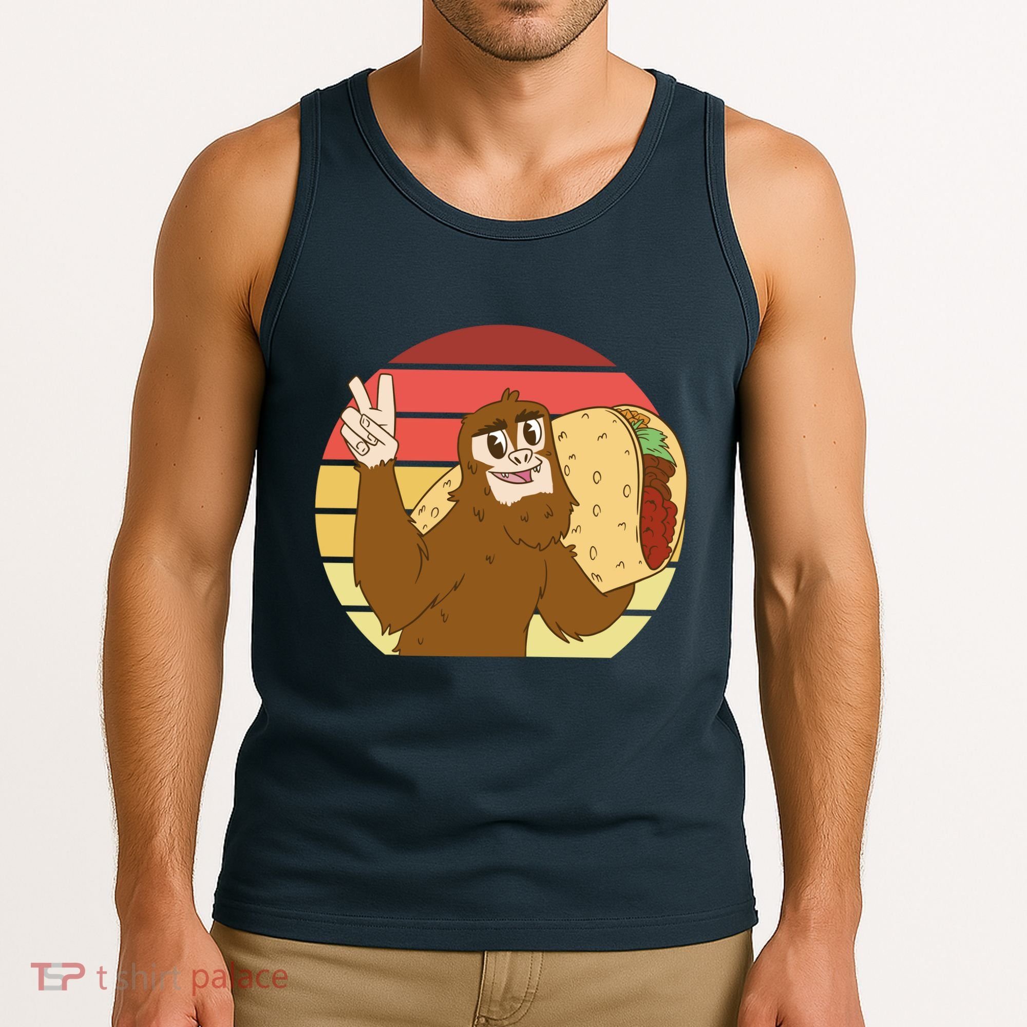 Big Foot Taco Peace Out Sunset Tank Top