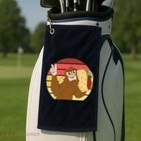 Big Foot Taco Peace Out Sunset Golf Towel thumb 2