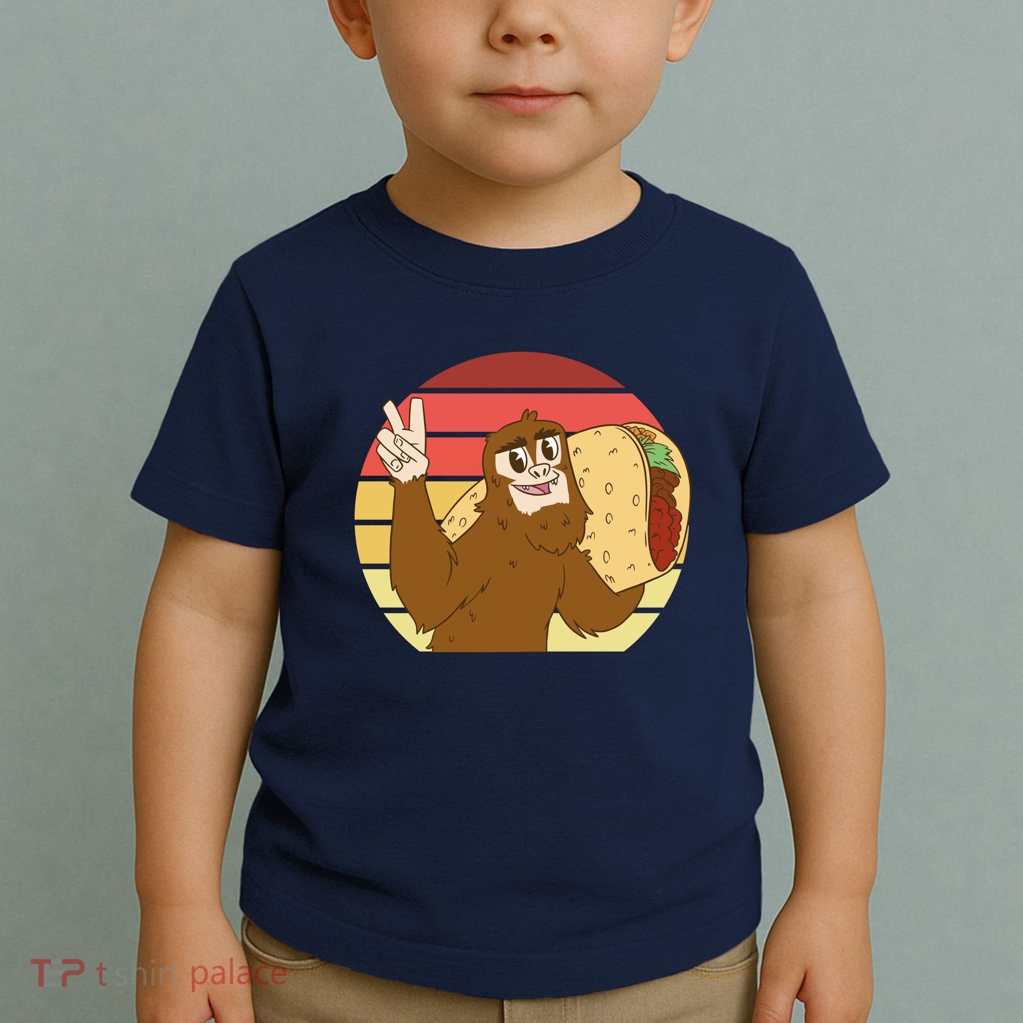 Big Foot Taco Peace Out Sunset Toddler T-Shirt
