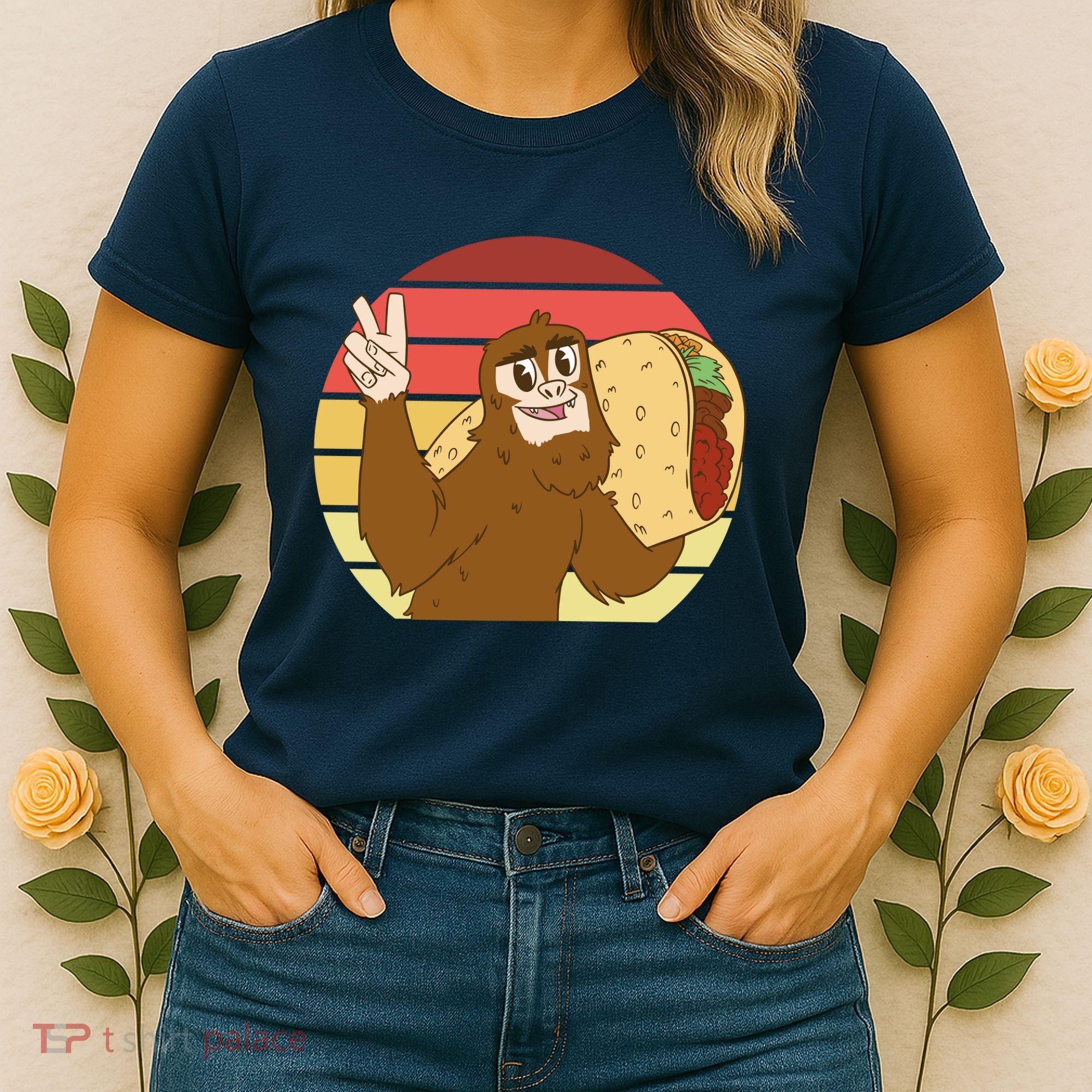 Big Foot Taco Peace Out Sunset Women's T-Shirt