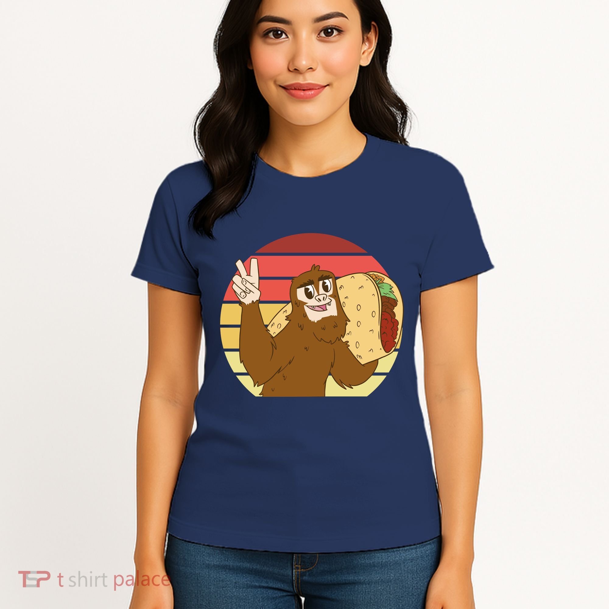 Big Foot Taco Peace Out Sunset Women's T-Shirt