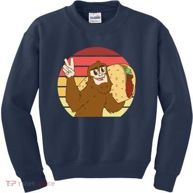 Big Foot Taco Peace Out Sunset Kids Sweatshirt