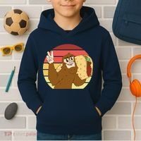 Big Foot Taco Peace Out Sunset Kids Hoodie thumb 2
