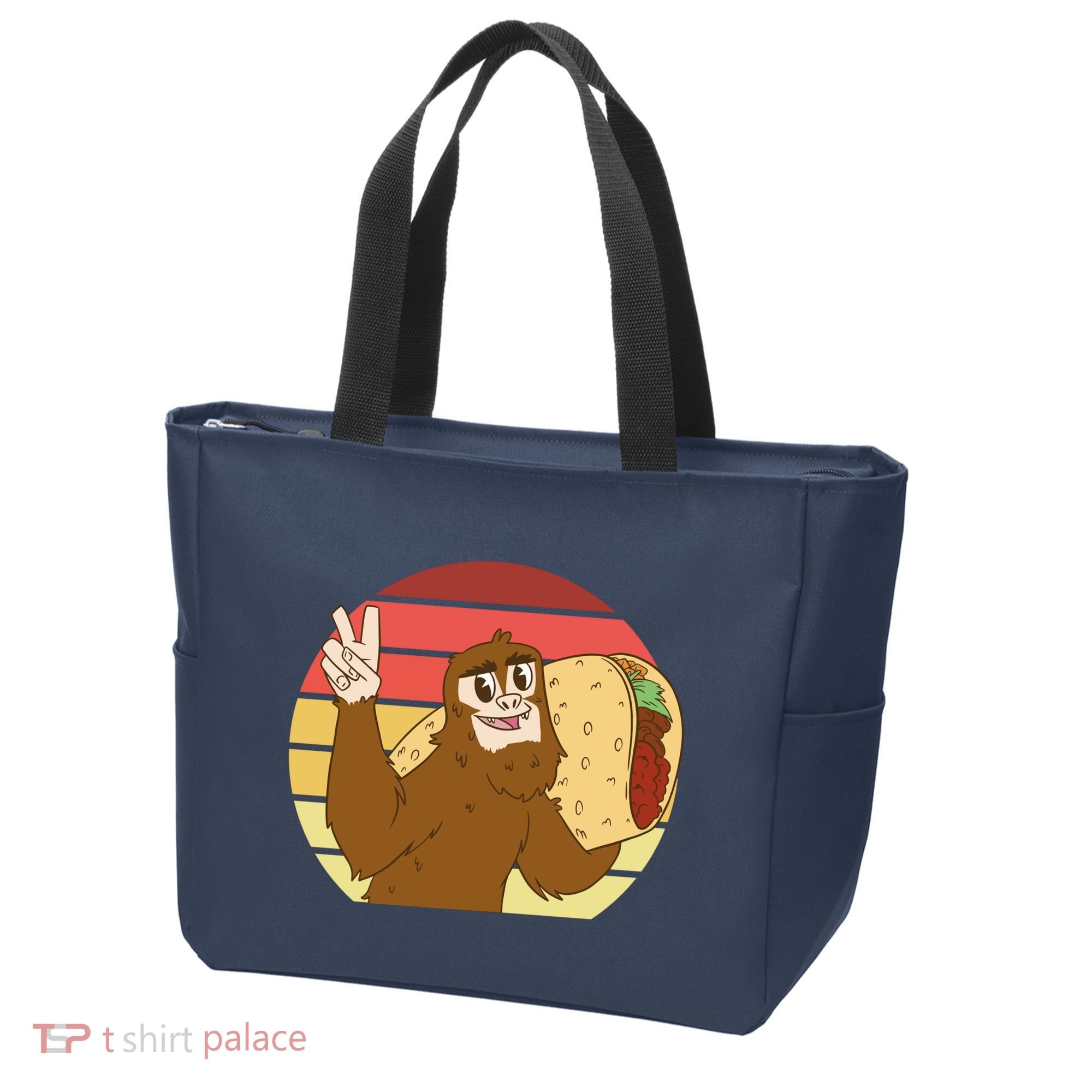 Big Foot Taco Peace Out Sunset Tote Bag
