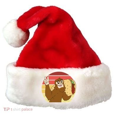 Big Foot Taco Peace Out Sunset Santa Hat