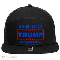 Babies For Trump Keep America Great 7 Panel Mesh Trucker Snapback Hat thumb 0