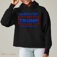 Babies For Trump Keep America Great Ladies Heavyweight Boxy Pullover Hoodie thumb 0