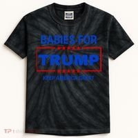 Babies For Trump Keep America Great Kids Tie-Dye T-Shirt thumb 0