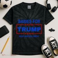 Babies For Trump Keep America Great Kids Tie-Dye T-Shirt thumb 2