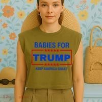 Babies For Trump Keep America Great Garment-Dyed Women's Muscle Tee thumb 4