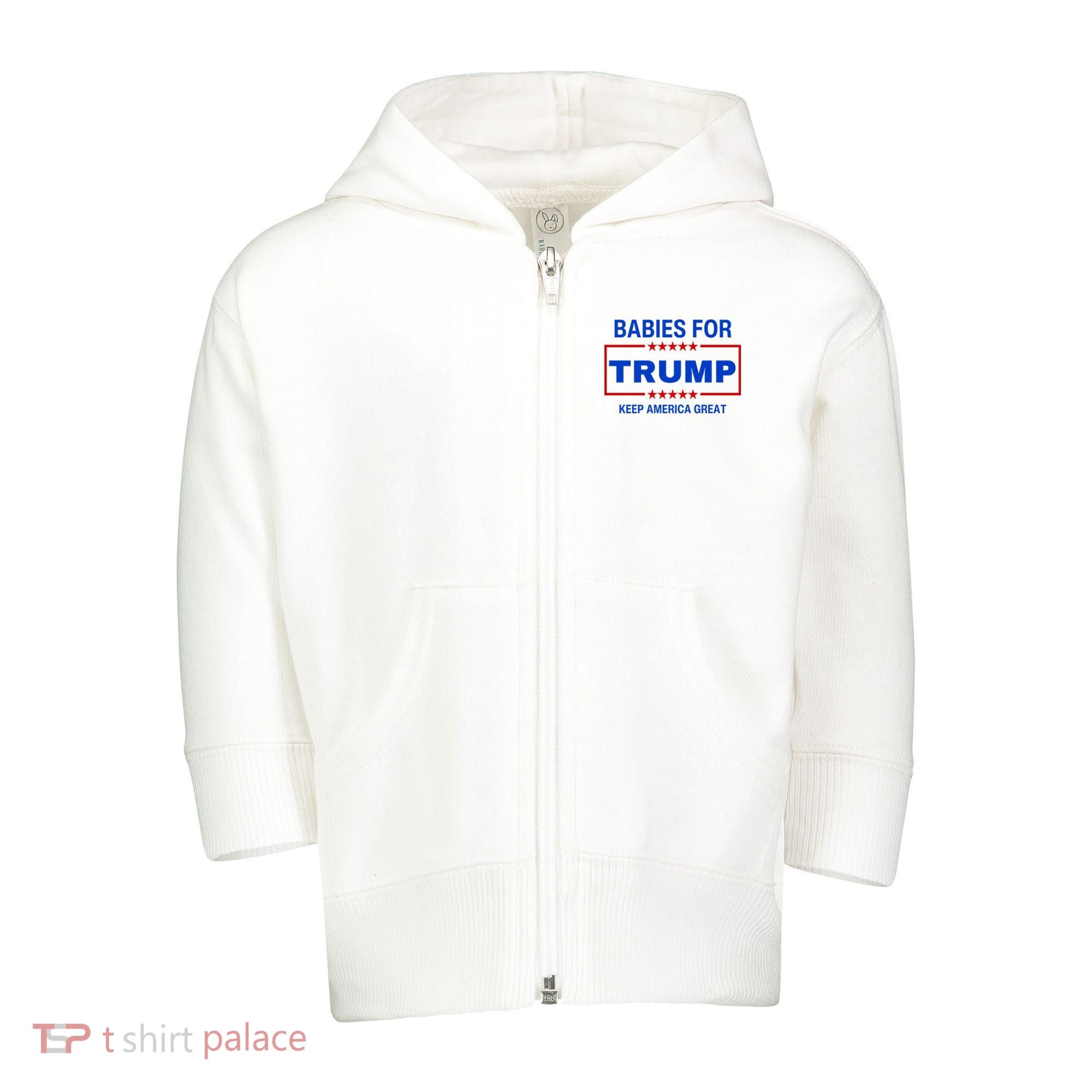 Babies For Trump Keep America Great Toddler Zip Fleece Hoodie