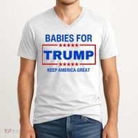 Babies For Trump Keep America Great V-Neck T-Shirt thumb 2