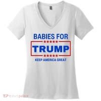 Babies For Trump Keep America Great Women's V-Neck T-Shirt thumb 0