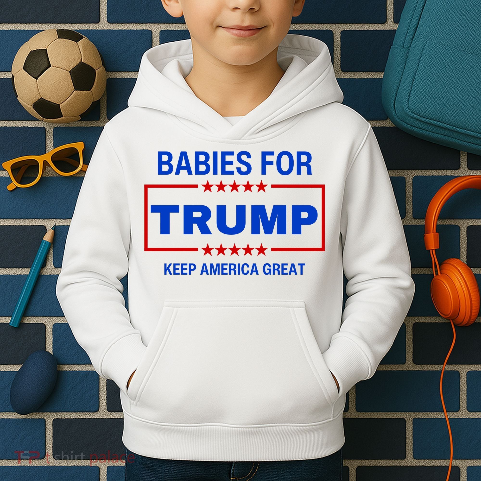 Babies For Trump Keep America Great Kids Hoodie