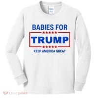 Babies For Trump Keep America Great Kids Long Sleeve Shirt thumb 0