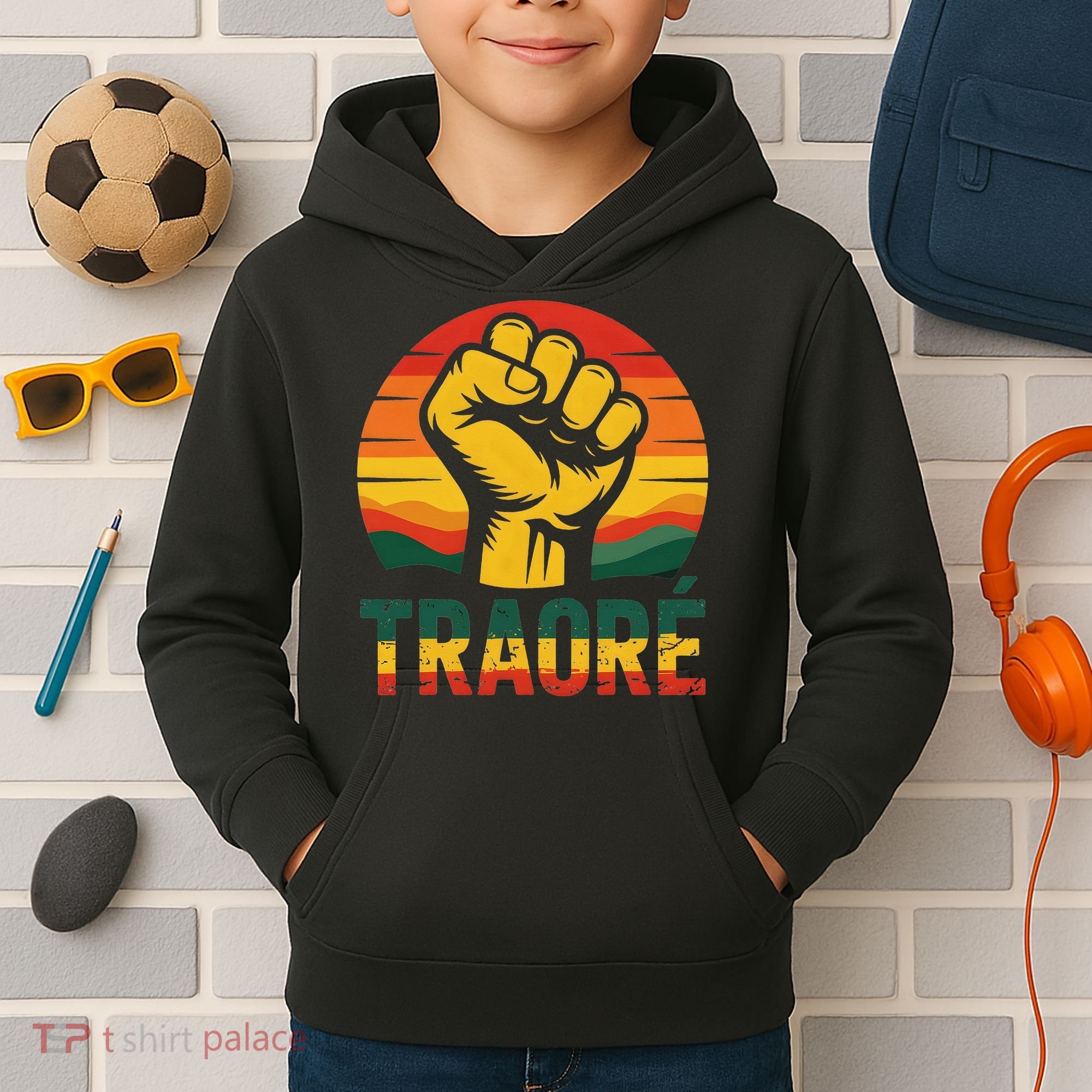 Burkina Faso-Ibrahim Traore Thomas Sankara Kids Hoodie