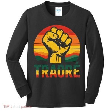 Burkina Faso-Ibrahim Traore Thomas Sankara Kids Long Sleeve Shirt