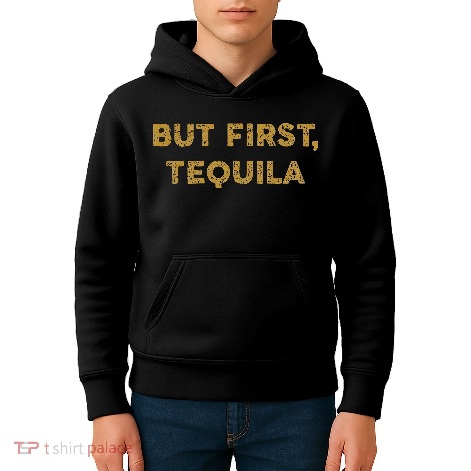 But First Tequila Funny Drinking Party Mexican Kids Hoodie