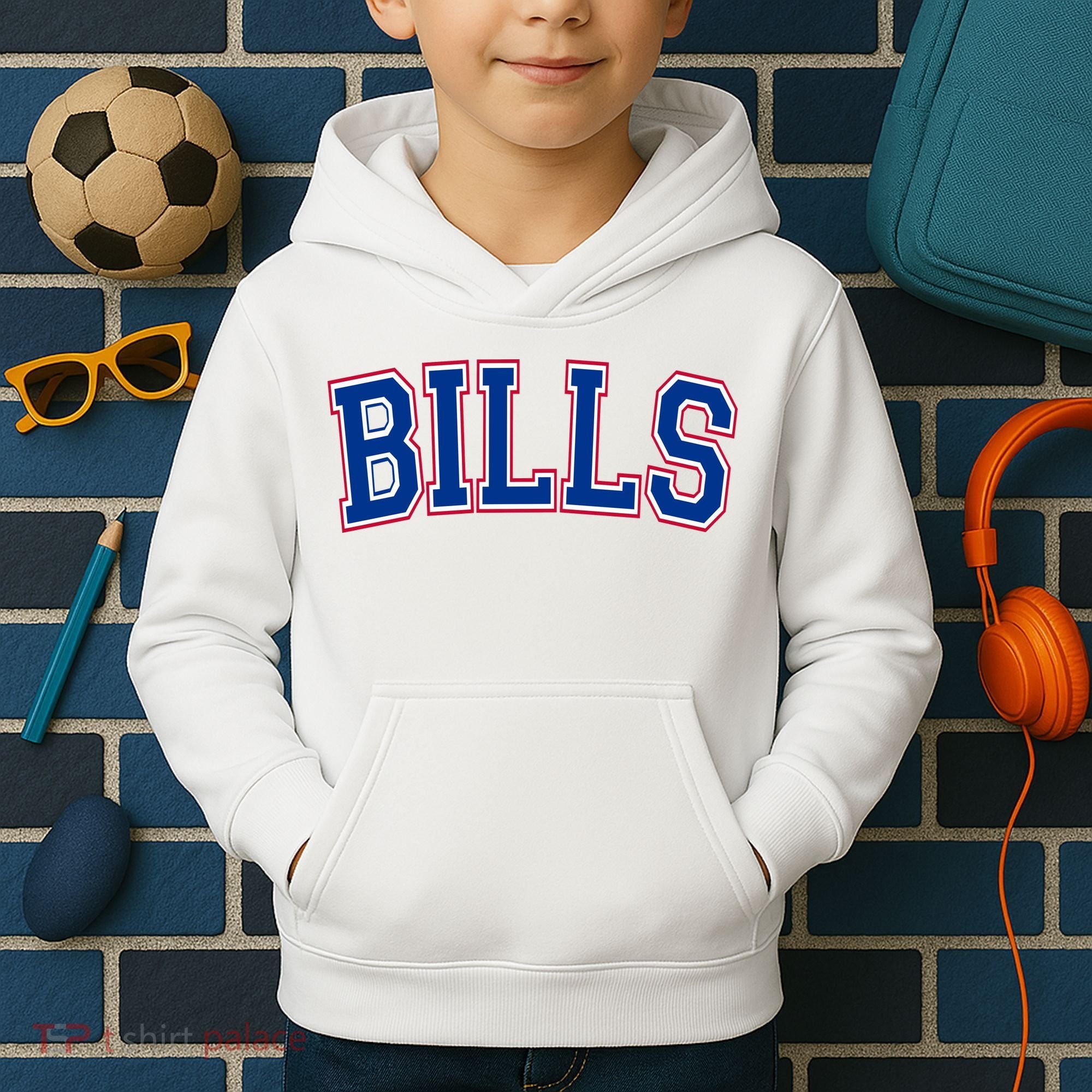 BILLS Football Team Varsity Kids Hoodie