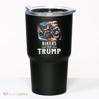 Bikers For Trump 2024 Motorcycle Patriotic American Flag Tumbler thumb 0