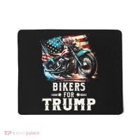 Bikers For Trump 2024 Motorcycle Patriotic American Flag Mousepad thumb 0
