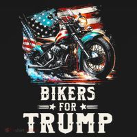 Bikers For Trump 2024 Motorcycle Patriotic American Flag Women's Tank Top thumb 5
