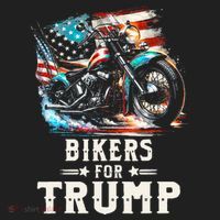 Bikers For Trump 2024 Motorcycle Patriotic American Flag Golf Towel thumb 3