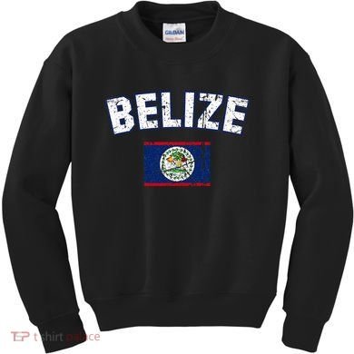 Belize Flag Vintage Belize Kids Sweatshirt